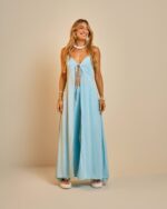 Blusa Maxi Dália Azul Céu - Imagem 7