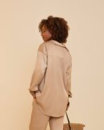 Chemise Acetinada Bege - Imagem 2