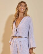 Cropped Alane Vichy Azul