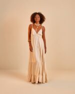 Vestido Longo Açucena Areia