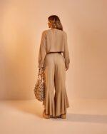 Calça Flare Janaina Cáqui - Imagem 3