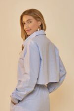 Camisa Cropped Tricoline Listras - Imagem 2