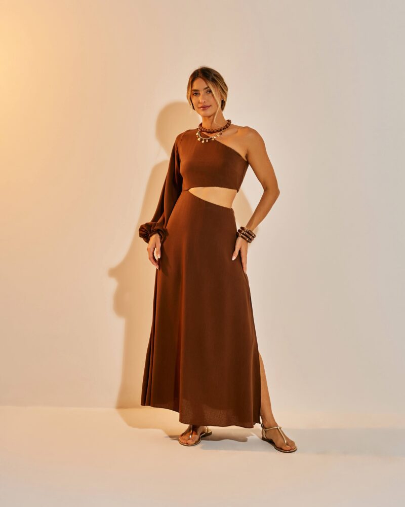 Vestido Cropped Amália Café